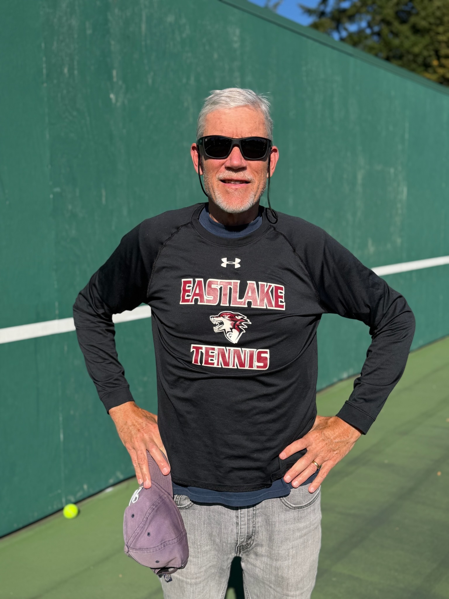 Bud Peterson on the tennis court